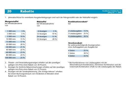 Preisliste Nr. 31 - Nordkurier