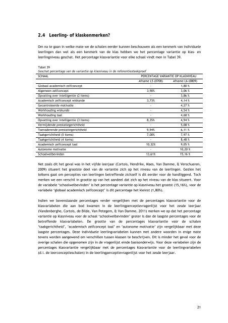 Vragenlijst Einde Basisonderwijs (schooljaar 2008-2009)