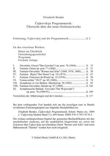 ÄŒajkovskijs Programmusik - Tschaikowsky-Gesellschaft.de