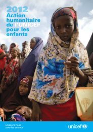 Action humanitaire de l'UNICEF pour les enfants