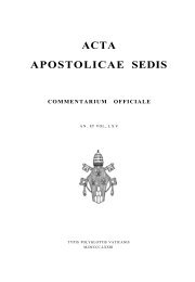 ACTA APOSTOLICAE SEDIS - Libr@rsi