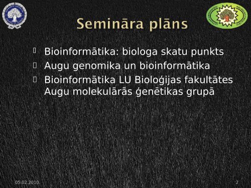 Bioinformātika - Latvijas Universitāte