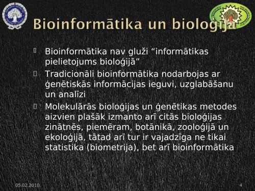 Bioinformātika - Latvijas Universitāte