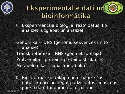 Bioinformātika - Latvijas Universitāte