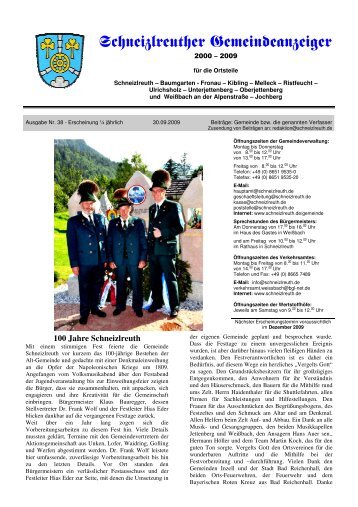 Gemeindeanzeiger 3-09 - Schneizlreuth