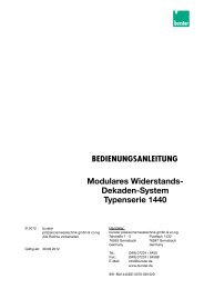 Modulares Widerstands- Dekaden-System Typenserie 1440 - Burster