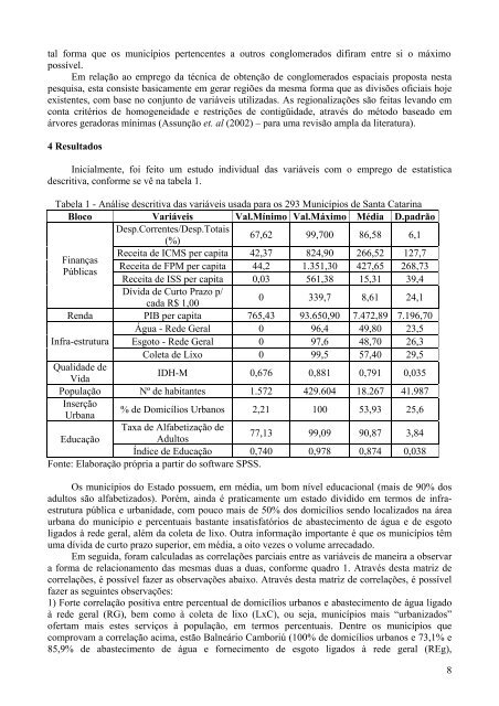 DESIGUALDADES INTRA E INTER-REGIONAIS EM SANTA ...