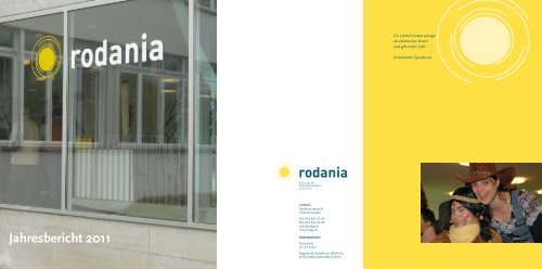 Jahresbericht 2011 Rodania