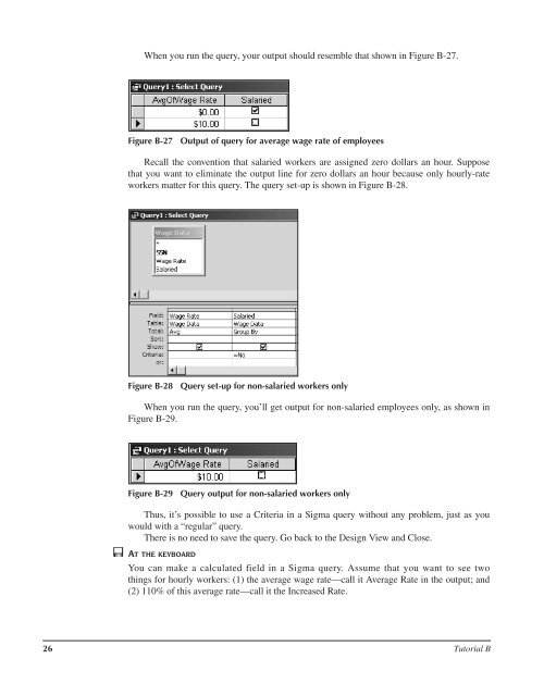 Microsoft Access Tutorial B - Cengage Learning