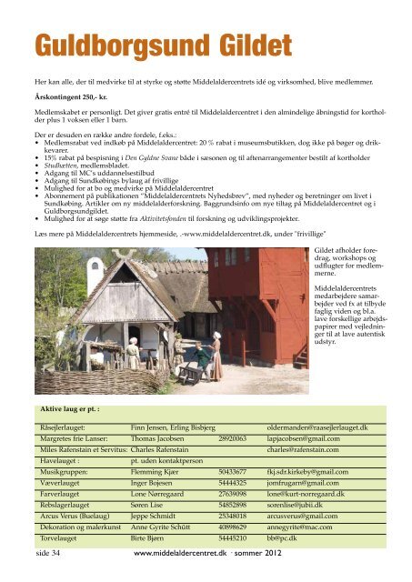 Middelaldercentrets Nyhedsblad sommer 2012 (pdf-fil, 3,5MB)