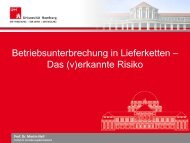 Betriebsunterbrechung in Lieferketten â Das (v)erkannte Risiko