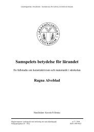 Nr 37 - och ungdomsvetenskapliga institutionen, BUV - Stockholms ...