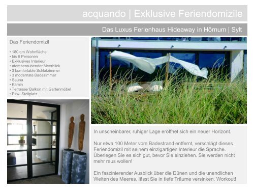 PDF Ferienhaus Hideaway - acquando