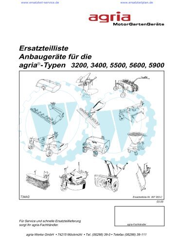 Ersatzteilliste AnbaugerÃƒÂ¤te fÃƒÂ¼r die agria - WÃƒÂ¶lfnitzer Werkzeugkiste ...