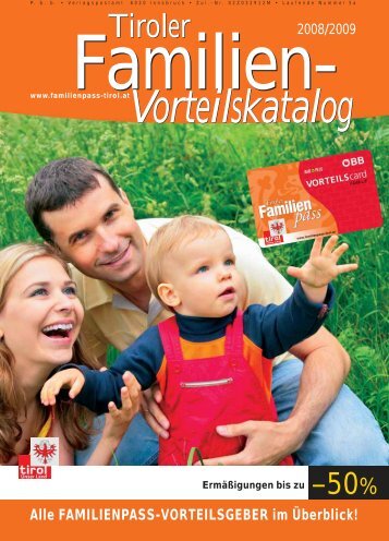 Vorteilskatalog - Tirol - Familienpass