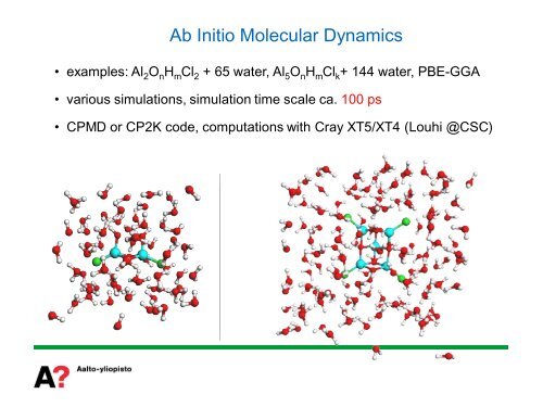 Ab initio molecular dynamics - Prace Training Portal