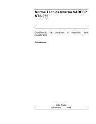 Norma TÃ©cnica Interna SABESP NTS 036