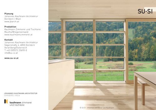 SU-SI (PDF) - Johannes Kaufmann Architektur