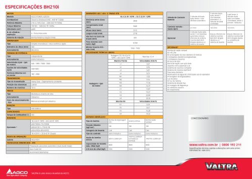 VT LINHA PESADA BH210i.indd - Valtra