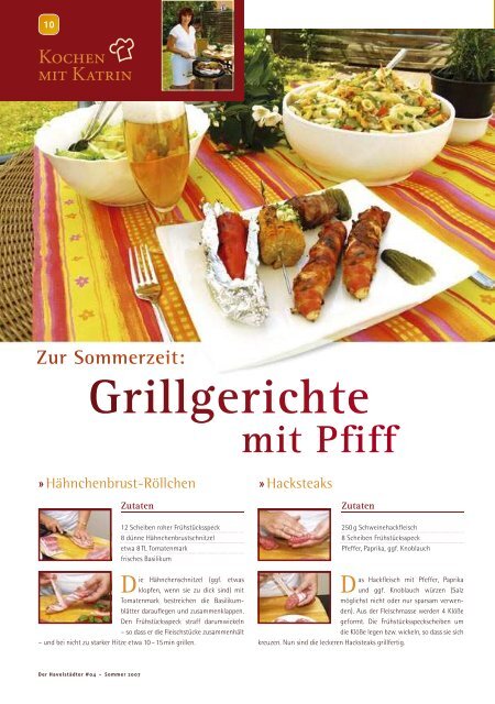 Grillgerichte mit Pfiff - Brandenburger Wohnungsfürsorge