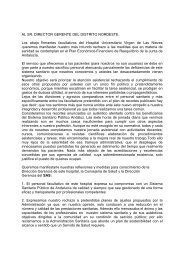 Escrito de los facultativos del Hospital Universitario Virgen de las ...