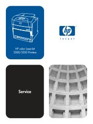 HP Color LaserJet 5500/5550 Printers Service Manual - Market Point