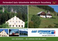 Feriendorf Gais-Uttenheim-Mühlbach-Tesselberg - Bruneck