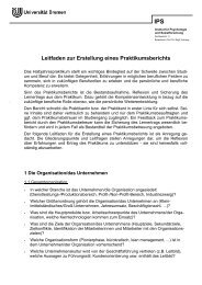 Leitfaden Praktikumsbericht