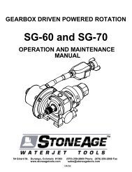 SG-E60 & SG-E70 Tool Manual (PDF) - StoneAge Inc