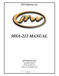 50SA-213 Manual (Rev A) - JFW Industries