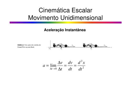 CinemÃ¡tica Escalar Movimento Unidimensional