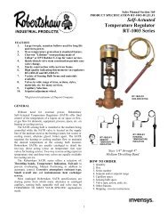 Self-Actuated Temperature Regulator RT-1003 Series - Robertshaw ...