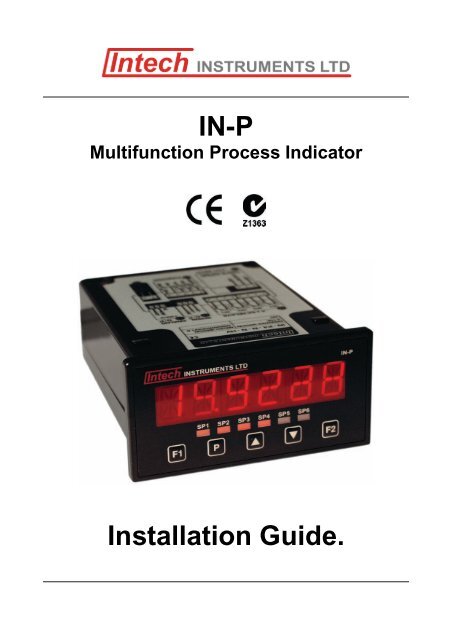 Download Installation Guide - Intech Instruments Ltd
