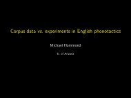 Corpus data vs. experiments in English phonotactics