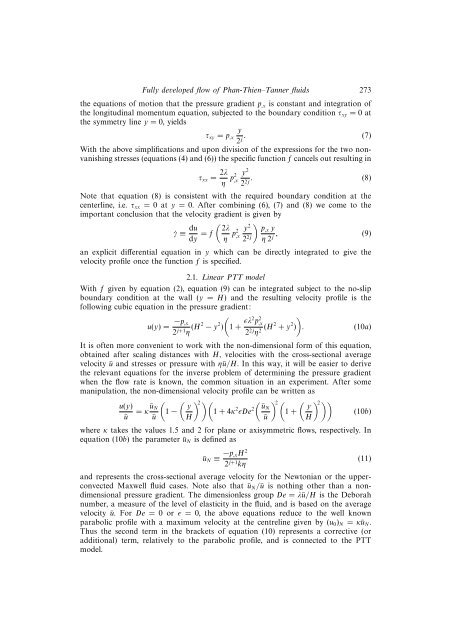 Analytical solution for fully developed channel and pipe flow of Phan ...