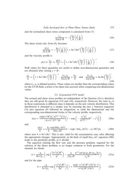 Analytical solution for fully developed channel and pipe flow of Phan ...