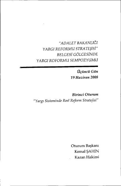 GÃ¶lgesinde YargÄ± Reformu Sempozyumu - TÃ¼rkiye Barolar BirliÄi ...