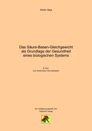 Das Säure-Basen-Gleichgewicht als Grundlage ... - Radionik Verlag