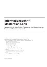 Informationsschrift Masterplan Lenk - Hanser und Partner AG