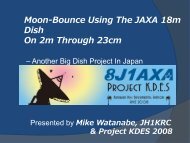 Moon-Bounce Using the JAXA 18m Dish on 2m through 23cm - NTMS