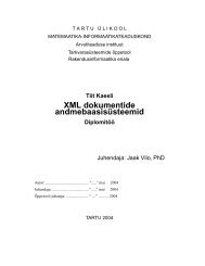 XML dokumentide andmebaasisÃ¼steemid - Quretec