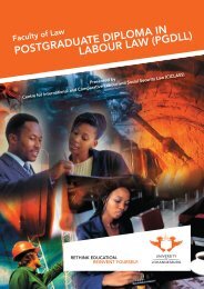 POSTGRADUATE DIPLOMA IN LABOUR LAW (PGDLL)