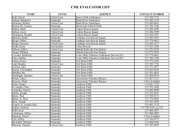 CME EVALUATOR LIST