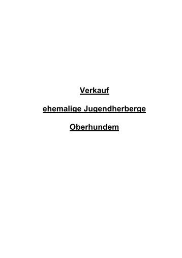 Verkauf ehemalige Jugendherberge Oberhundem