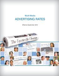 ADVERTISING RATES - Classifieds - Fayetteville Observer