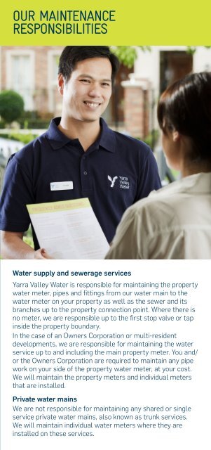 Residential Customer Charter Summary - Yarra Valley Water