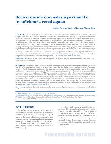 ReciÃ©n nacido con asfixia perinatal e insuficiencia renal aguda