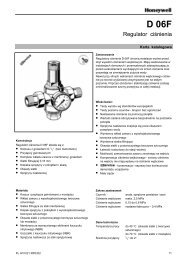 Karta katalogowa D06F Regulator ciśnienia