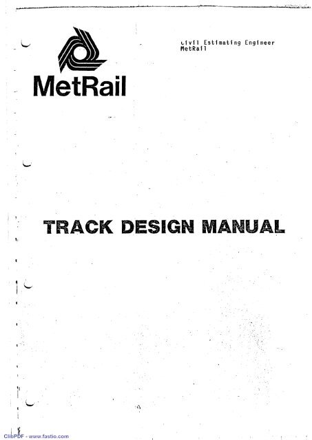 Metrail Track Design 1986