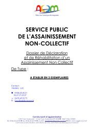 SERVICE PUBLIC DE L'ASSAINISSEMENT NON-COLLECTIF - ACCM